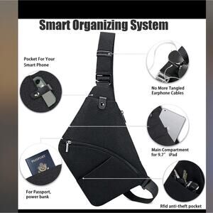 OSOCE Black Crossbody Sling Bag